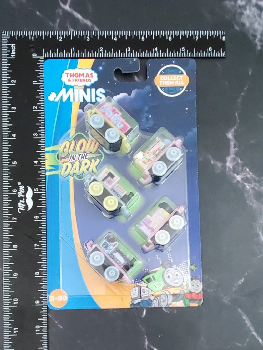 Thomas and Friends Minis Glow in the Dark Trains Salty, Charlie, Stanley New